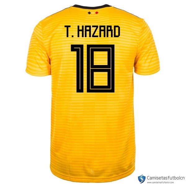 Camiseta Seleccion Belgica Segunda equipo T.Hazard 2018 Amarillo